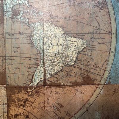 PICTURE OF AN ANTIQUE WORLD MAP