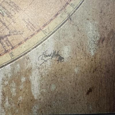 PICTURE OF AN ANTIQUE WORLD MAP