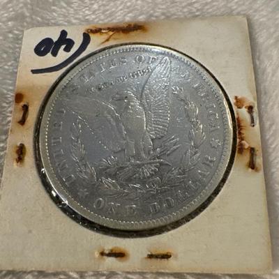 1880 S MORGAN SILVER U S COIN 1$ VF
