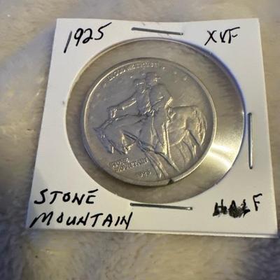 1925 STONE MOUNTAIN HALF U S COIN XVF