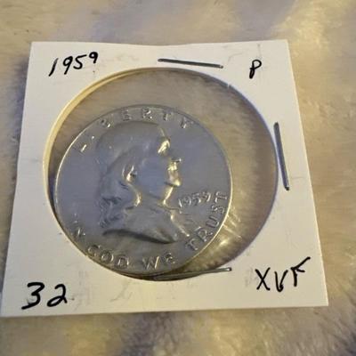 1959 P BENJAMIN FRANKLIN HALF UNCIRCULATED