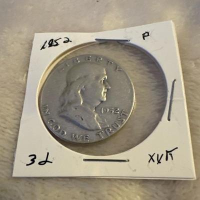 1952 P BENJAMIN FRANKLIN HALF XVF