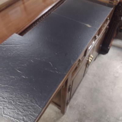 Century Furniture Company Mahogany Finish Bar Buffet with Brass Fixtures