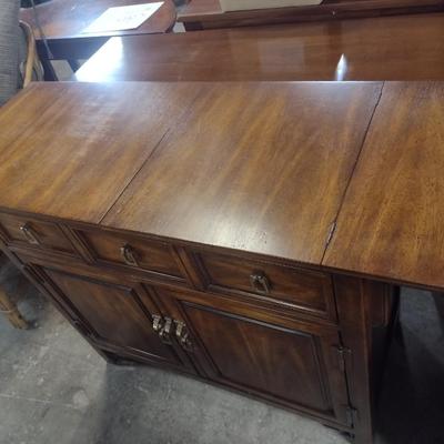 Century Furniture Company Mahogany Finish Bar Buffet with Brass Fixtures