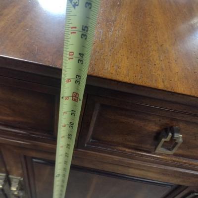 Century Furniture Company Mahogany Finish Bar Buffet with Brass Fixtures