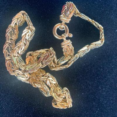 18” Thick Braided 18k Gold Necklace - 36 grams