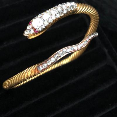 Heavy Snake Bangle Bracelet