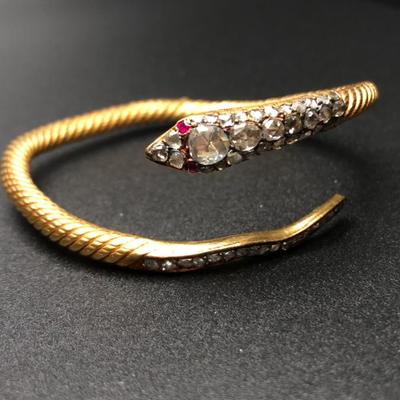 Heavy Snake Bangle Bracelet