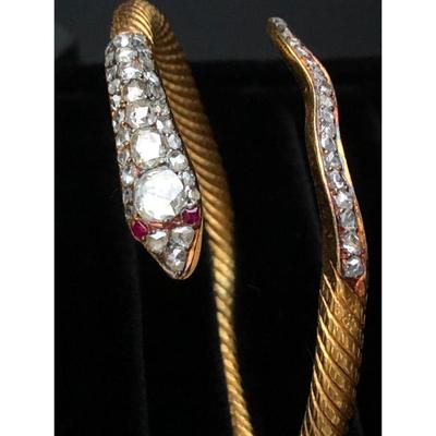 Heavy Snake Bangle Bracelet