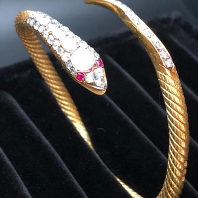 Heavy Snake Bangle Bracelet