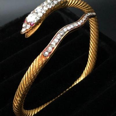Heavy Snake Bangle Bracelet