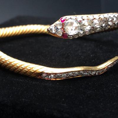 Heavy Snake Bangle Bracelet