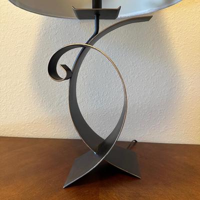CONTEMPORARY IRON ARCHED LAMP