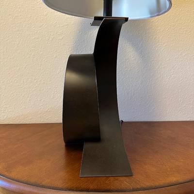 CONTEMPORARY IRON ARCHED LAMP