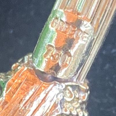 18k Yellow Gold Lions Head Bangle Bracelet Made in Greece
