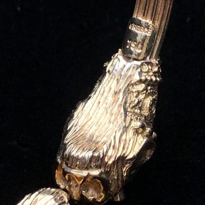 18k Yellow Gold Lions Head Bangle Bracelet Made in Greece