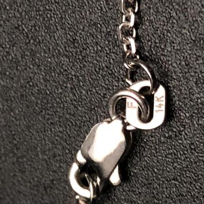 14k White Gold & Diamond Burst Necklace