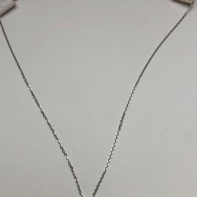 14k White Gold & Diamond Burst Necklace