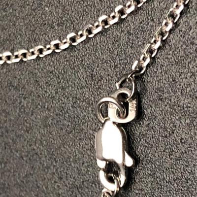 14k White Gold & Diamond Burst Necklace