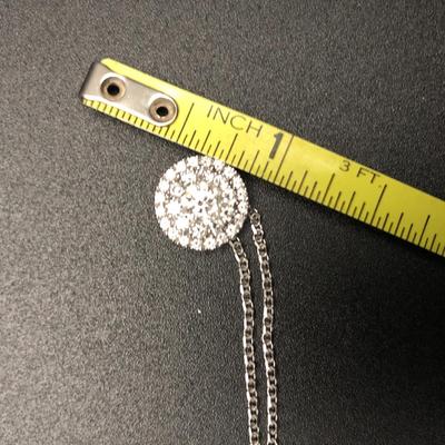 14k White Gold & Diamond Burst Necklace