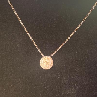 14k White Gold & Diamond Burst Necklace