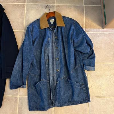 COLDWATER CREEK DENIM JACKET AND LL BEAN COAT (XL)