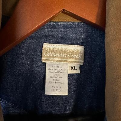 COLDWATER CREEK DENIM JACKET AND LL BEAN COAT (XL)