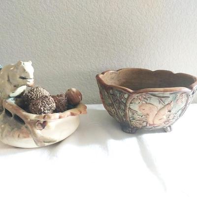 TWO SQUIRREL BOWLS