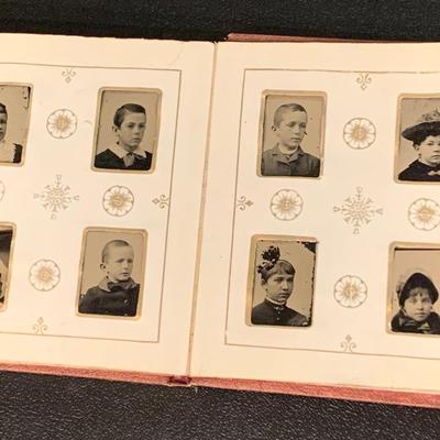 Antique Miniature Tin Type Photo Album
