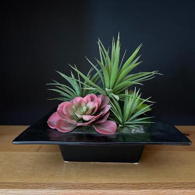 A UNIQUE FRAMED PICTURE AND A FAUX ZEN GARDEN
