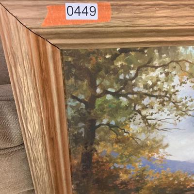 Large Landscape Signed Martin Oil On Canvas Framed