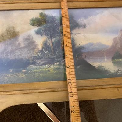 1920s Pastel Landscape Framed