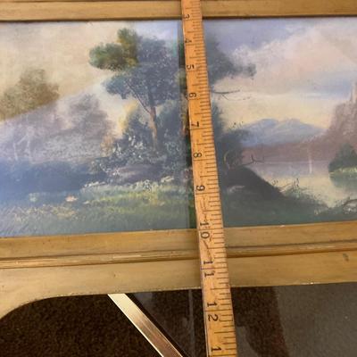 1920s Pastel Landscape Framed
