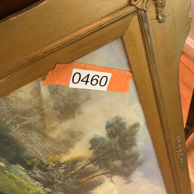 1920s Pastel Landscape Framed