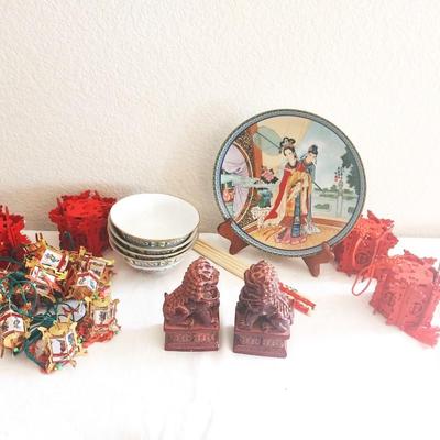 ASIAN DECOR AND RICE BOWLS