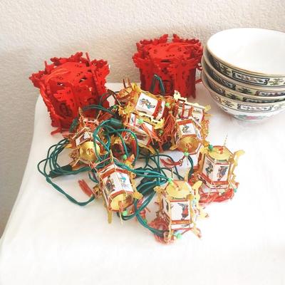 ASIAN DECOR AND RICE BOWLS