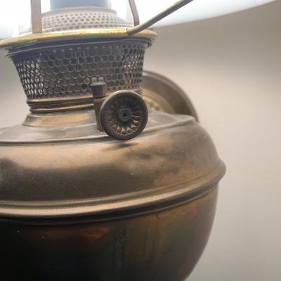 Electrified Wall Mount Brass Oil Lamp