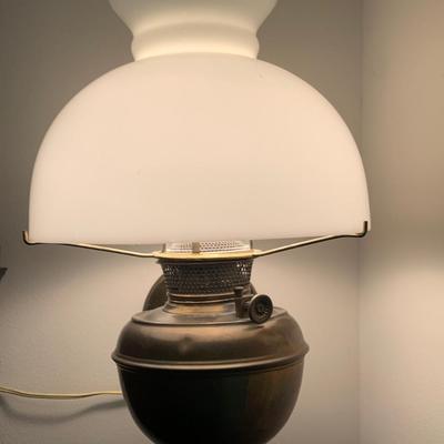 Electrified Wall Mount Brass Oil Lamp