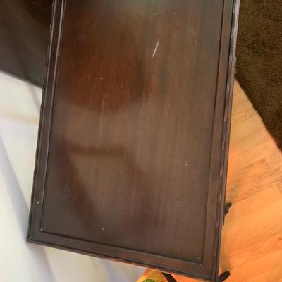 Tea Cart on casters w/ Removable Glass Service Tray