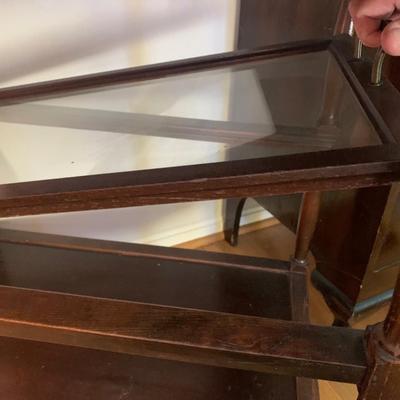 Tea Cart on casters w/ Removable Glass Service Tray