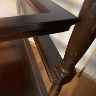 Tea Cart on casters w/ Removable Glass Service Tray