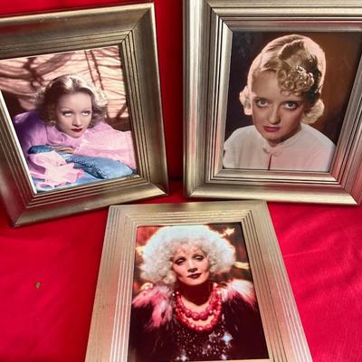 Three Bette Davis pictures beautifully framed