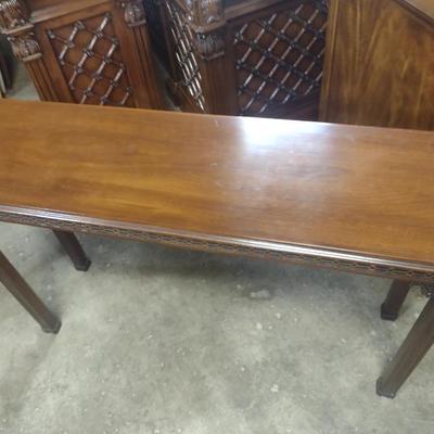 Mahogany Finish Console Table