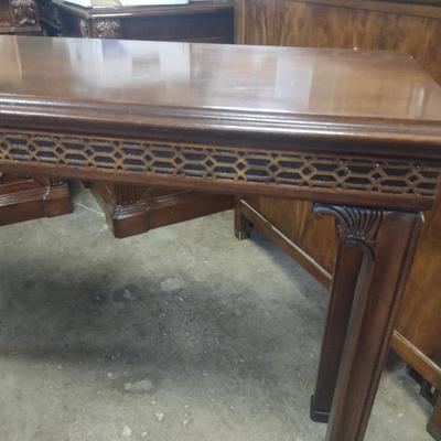 Mahogany Finish Console Table