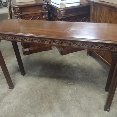 Mahogany Finish Console Table