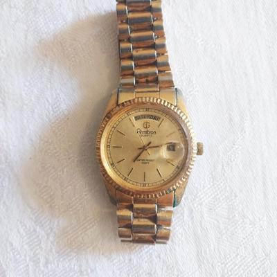 MENS ARMITRON WATCH-COLLEGE PIN AND TRINKETS