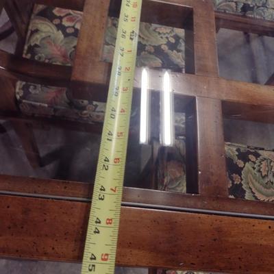 Century Furniture Company Chinoiserie Design Glass Top Dining Table with Six Matching Chairs