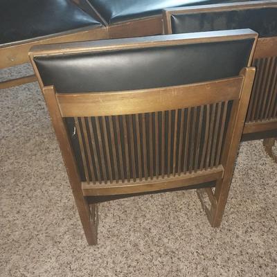 FOUR VINTAGE WOODEN FOLDING CHAIRS