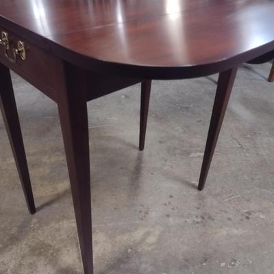 Henkel-Harris Mahogany Drop Leaf Side Table with Single Drawer Choice A