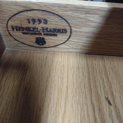 Henkel-Harris Mahogany Drop Leaf Side Table with Single Drawer Choice A